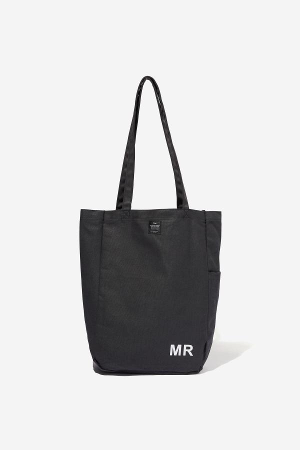 Typo - Personalised Art Tote - Washed black