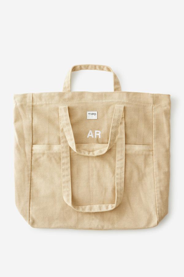 Typo - Personalised Wellness Tote Bag - Latte