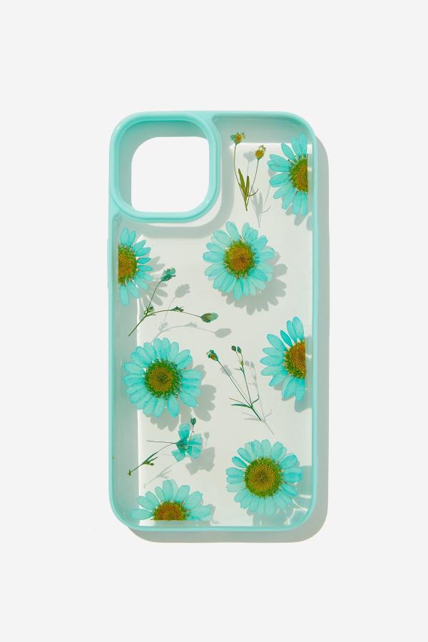 Typo - Snap On Protective Phone Case Iphone 13/14 - Trapped blue daisy / blue