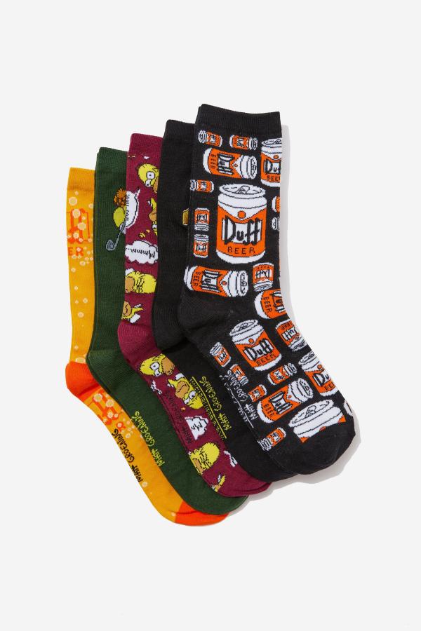 Typo - The Simpsons Box Of Socks - Lcn sim simpsons homer and duff (m/l)!