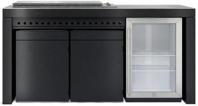 Artusi 1900mm Aperto Ferro Outdoor Kitchen Cabinet - Comsopolita Grey Stone