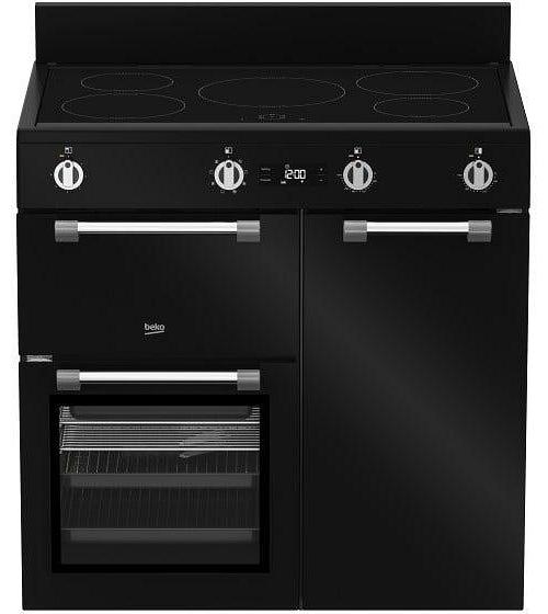 Beko 90cm Rangecooker with Induction Cooktop - Black