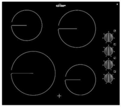 Chef 60cm 4 Zone Ceramic Cooktop