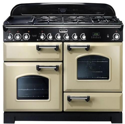 Falcon 110cm Classic Deluxe Dual Fuel Cooker - Cream/Chrome