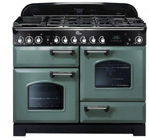 Falcon 110cm Classic Deluxe Dual Fuel Cooker - Mineral Green/Chrome