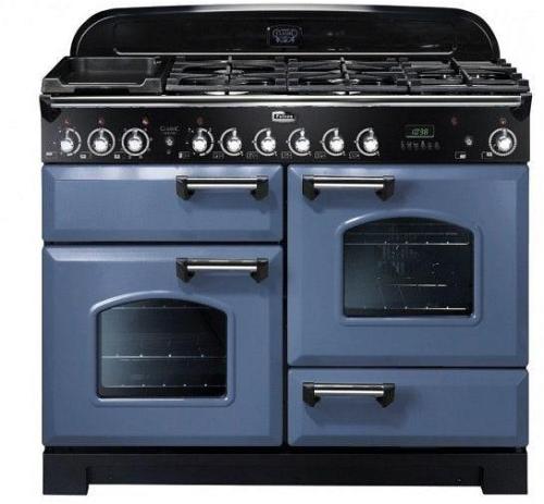 Falcon 110cm Classic Deluxe Dual Fuel Cooker - Stone Blue/Chrome