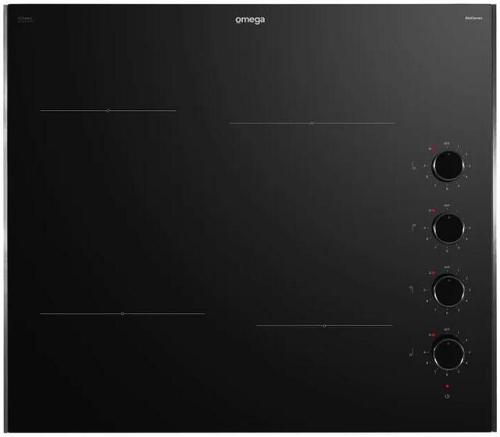 Omega 60cm Ceramic Cooktop with Knob Control - Black