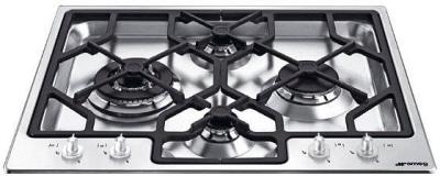 Smeg 60cm Classic 4 Burner Cooktop - Stainless Steel