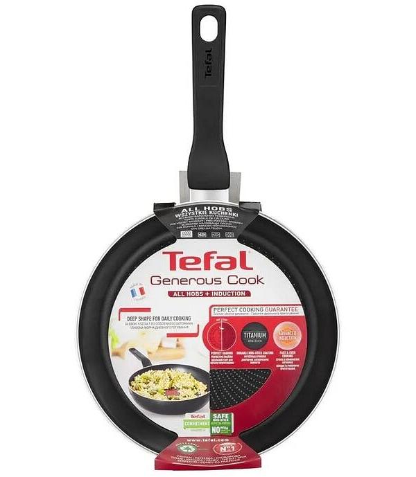 Tefal 32cm Generous Cook Induction Non-Stick Frypan - Black