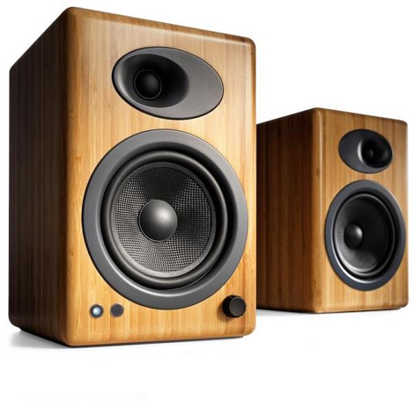 Audioengine A5+ Powered Bookshelf Speakers - Solid Bamboo