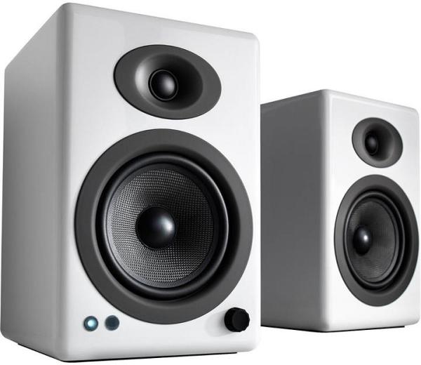 Audioengine A5+ Wireless Powered Bookshelf Speakers - Hi-Gloss White