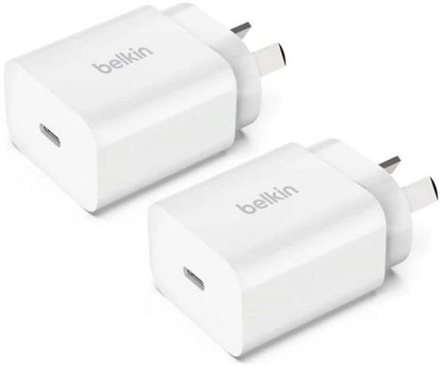 Belkin BoostCharge 20W USB-C PD Wall Charger with PPS - 2 Pack (White)