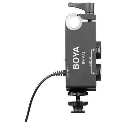 BOYA BY-MA2 Dual Channel XLR Audio Mixer for DSLR & Camcorders