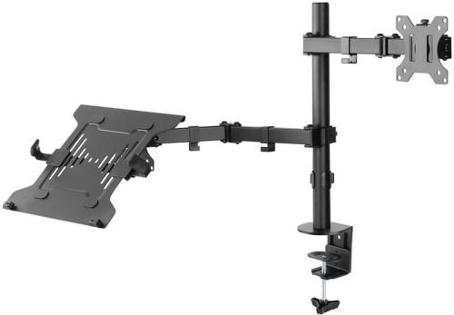 Brateck Economical Double Joint Articulating Monitor Arm with Laptop Holder 13-32