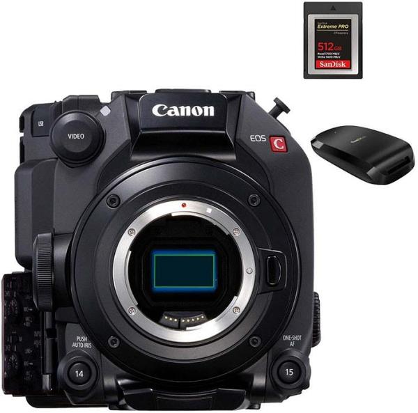 Canon C300 Mark III body + 512GB CFExpress card & reader