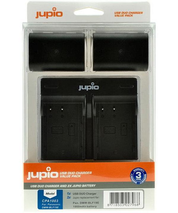 Jupio Panasonic DMW-BLF19 Dual Battery + USB Dual Charger Kit