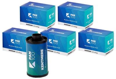 Kentmere Pan 100 Black and White Negative Film 35mm - 36 Exposure (5 Pack)
