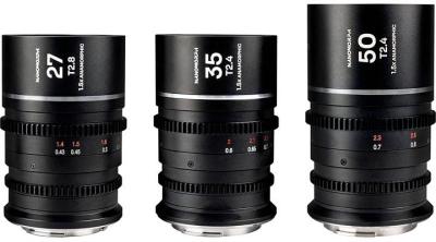 Laowa Nanomorph S35 Prime 3x Anamorphic Lens Bundle (27mm, 35mm, 50mm) - Sony E Mount (Silver Flare)