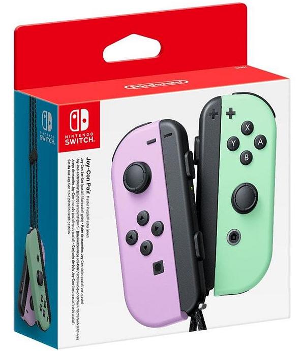 Nintendo Switch Joy Con Pastel Purple and Pastel Green Controller Pair