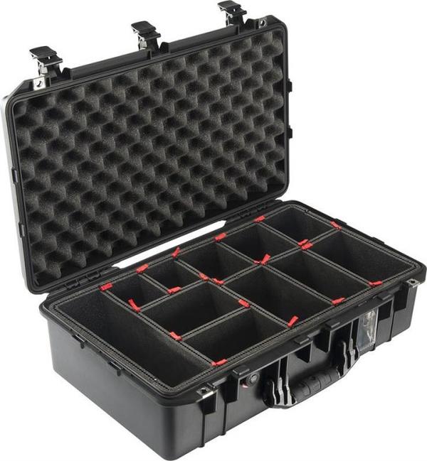 Pelican 1555 Air Case - Black with TrekPak Dividers System