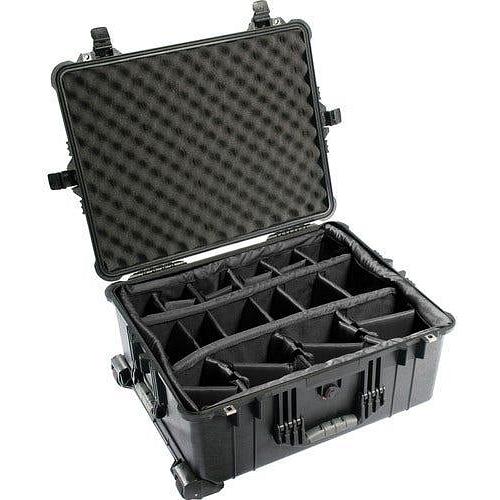 Pelican 1610 Case - Black with Padded Dividers