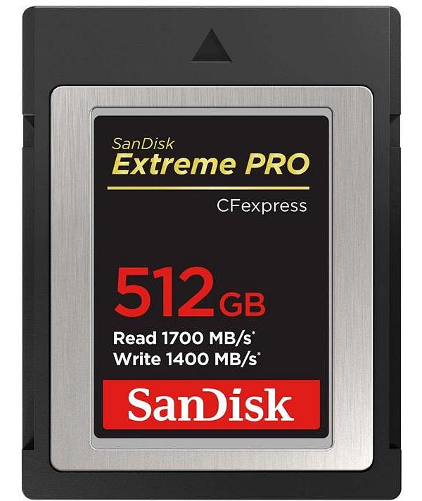 SanDisk Extreme Pro CFexpress Card Type B 512G 1700MB/s r 1400MB/S W
