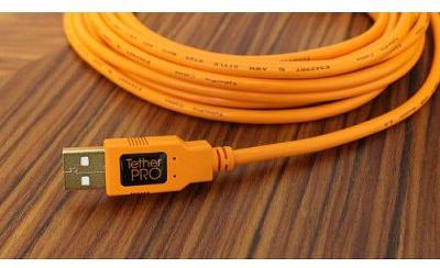 Tether Tools Tetherpro USB 2.0 A to Mini-B 5 Pin, 4.6m, Hi-Visible orange