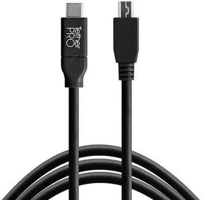 TetherPro USB-C TO 2.0 Micro-B 5-Pin 4.6M Black Cable