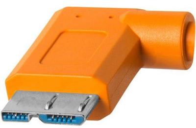 TetherPro USB-C to USB 3.0 Micro-B Right Cable - Orange