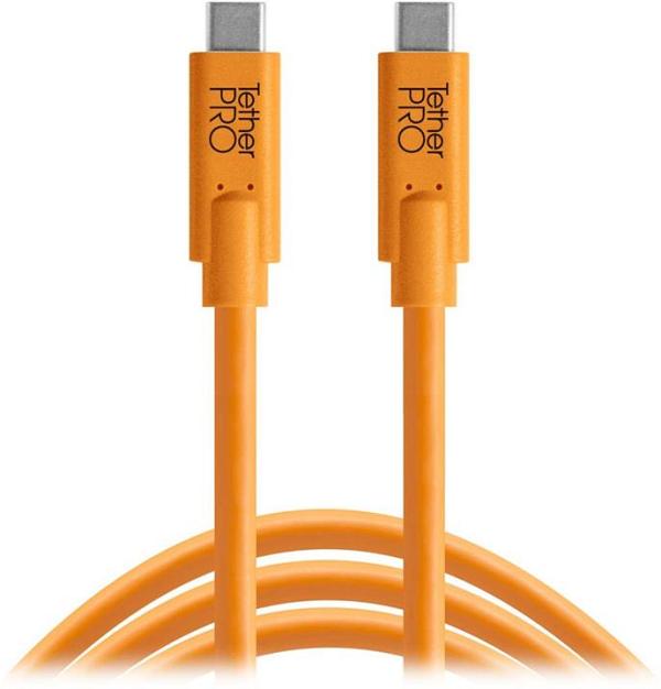 Tether Tools Tetherpro USB-C to USB-C 4.6m - Hi-Visible Orange Cable