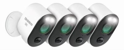 Uniden App Cam Solo Pro Wirefree 2K Security Camera and Spotlight (Quad Pack)