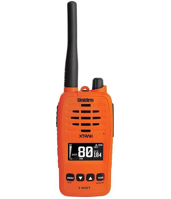 Uniden XTRAK 50 5W Waterproof Smart UHF Handheld Radio (Orange)