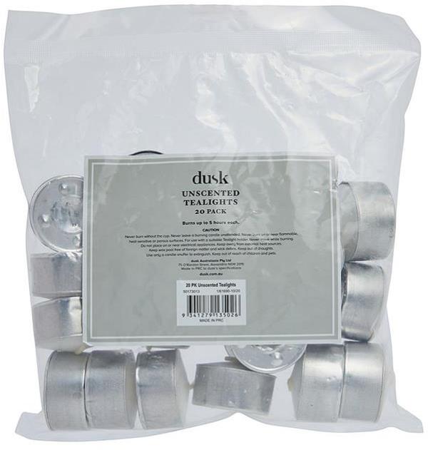 Unscented Tealight Candles - 20 Pack