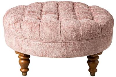 Ariane Chenille Ottoman Rose Pink C-049