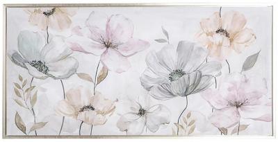 Arthouse Delightful Blooms Silver Framed Print 100x50cm