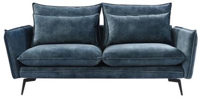 Boston 2 Seater Sofa Velvet Blue Teal C-027