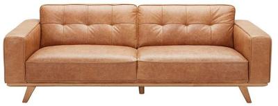 Carson 3 Seater Leather Sofa Dakota Vintage Brown