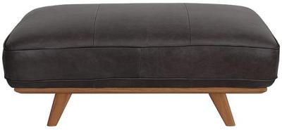 Carson Leather Ottoman Vintage Grey C-029