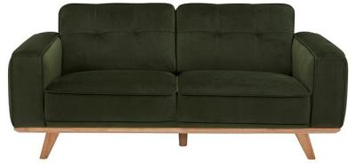 Carson Velvet 2 Seater Sofa Olive Green Custom C-031