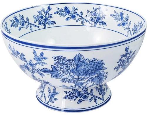 Celadon Garden Print Bowl 28.5x28.5x17cm