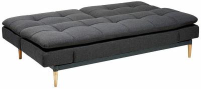 Da Vinci 2 Seater Fabric Sofa Bed Charcoal Grey
