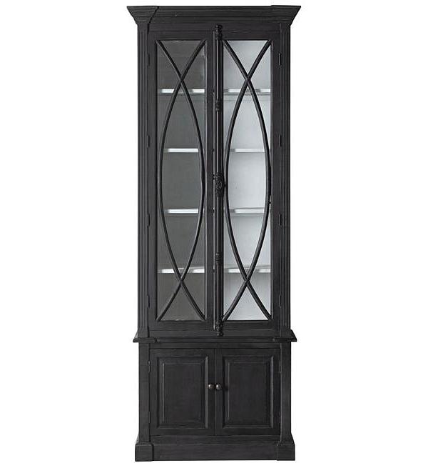 Finchley Display Cabinet Distressed Black