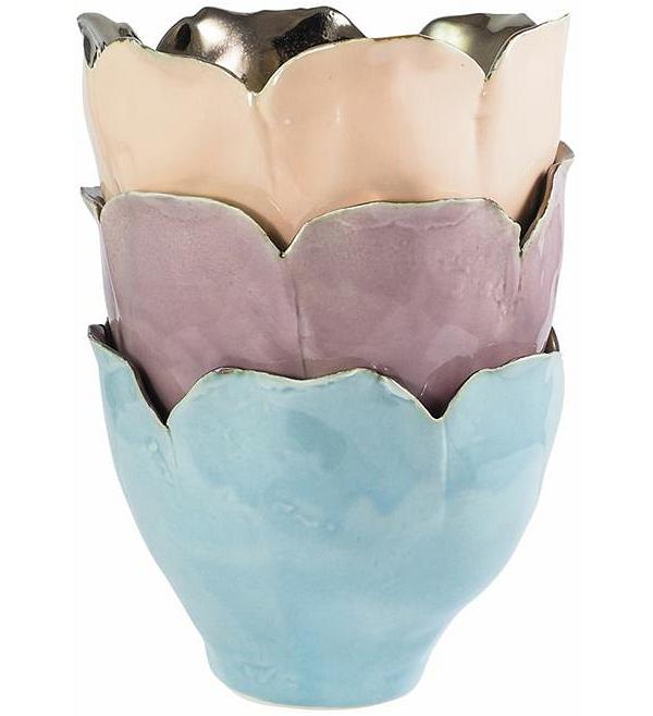 Floriana Tulip Vase Pastel 13x13x11cm