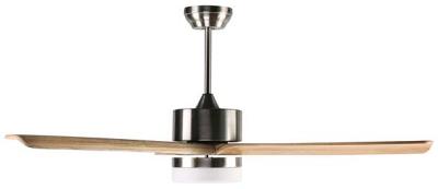 Madeira Indoor DC Ceiling Fan with LED Light & Remote - Natural Timber 132cm