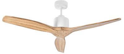 Nadi Indoor DC Ceiling Fan with Remote - White & Ash Wood 122cm