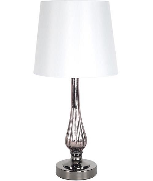 Portia Black Nickel Glass Table Lamp 55cm