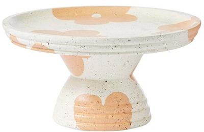 Posy Pink Mangowood Cake Stand 15x30x30cm