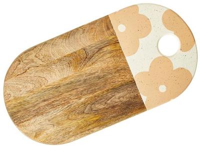 Posy Pink Mangowood Chopping Board 49x25x1.5cm