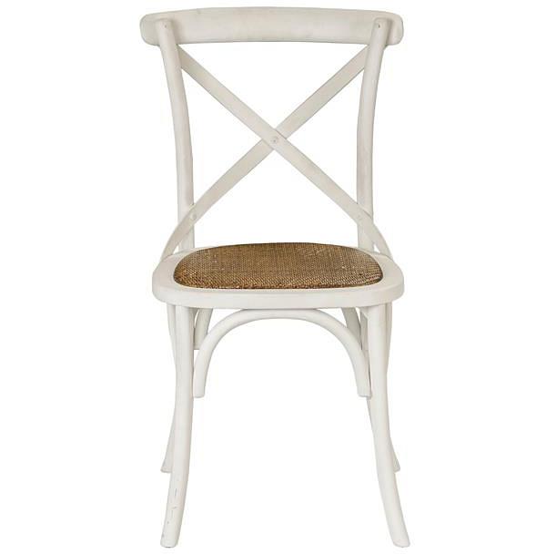 Provincial Cross Back Dining Chair Crisp White