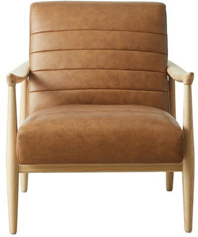 Sloan Leather Armchair Saddle